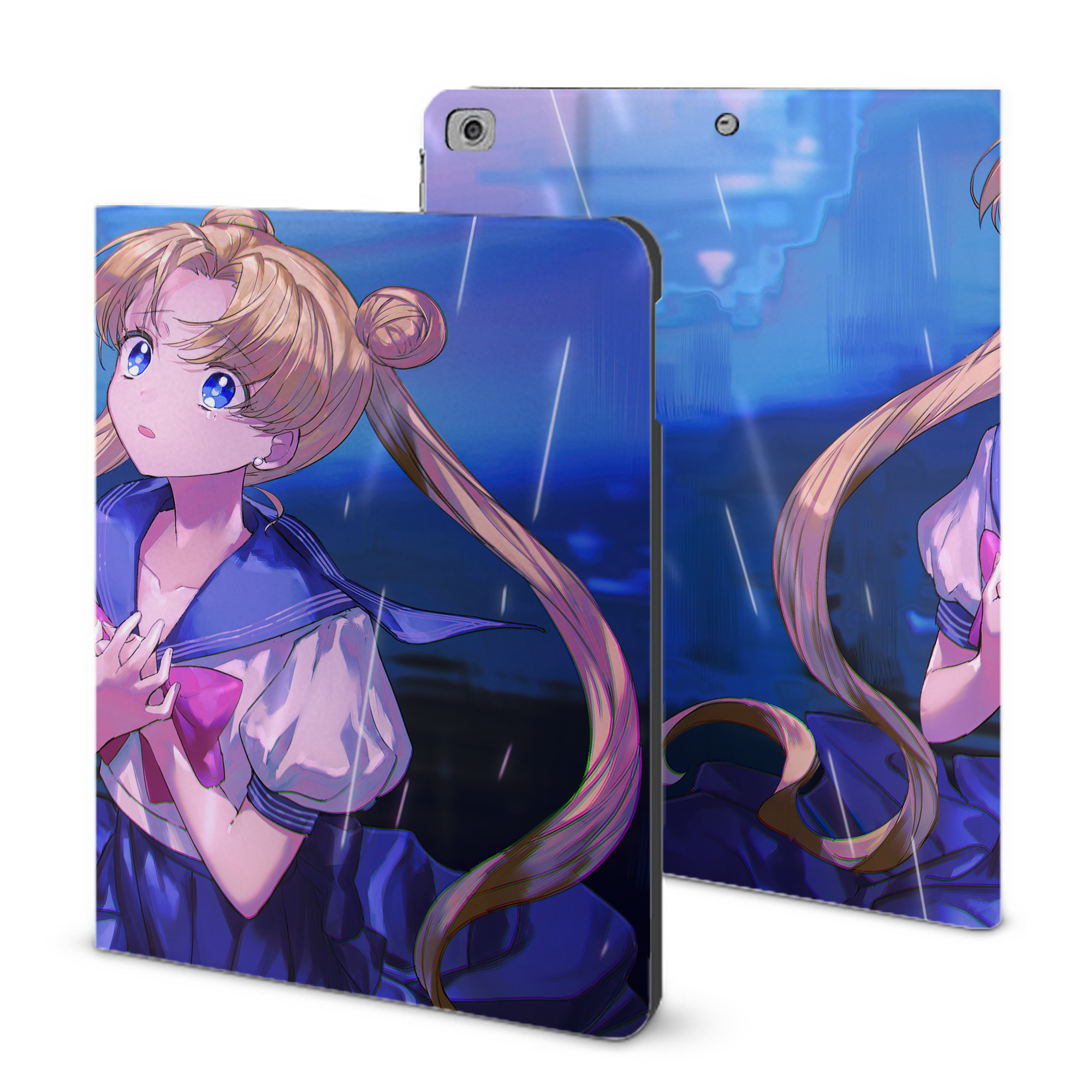 （画像用） 美少女戦士セーラームーン Sailor Moon IPad ケース ブック型 PUレザー TPU 耐衝撃 軽量 薄型 ペン収納なし 全面保護 IPad 各モデル対応